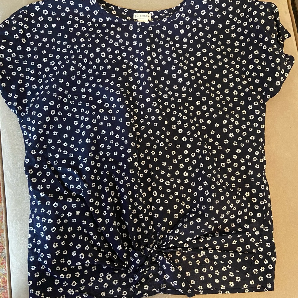Knot front blouse